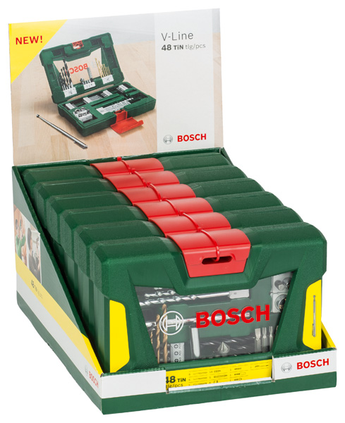 Bosch V-Line Box, Bohrer- und Bit-Set, 48-teilig, Magnetstab 2607017303