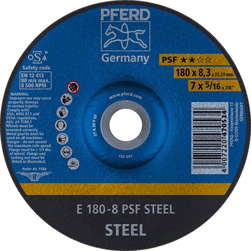 PFERD Schruppscheibe PSF STEEL für die Stahl- und Gussbearbeitung