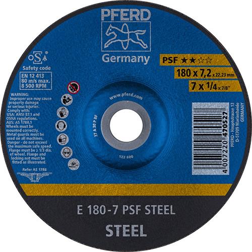 PFERD Schruppscheibe PSF STEEL für die Stahl- und Gussbearbeitung