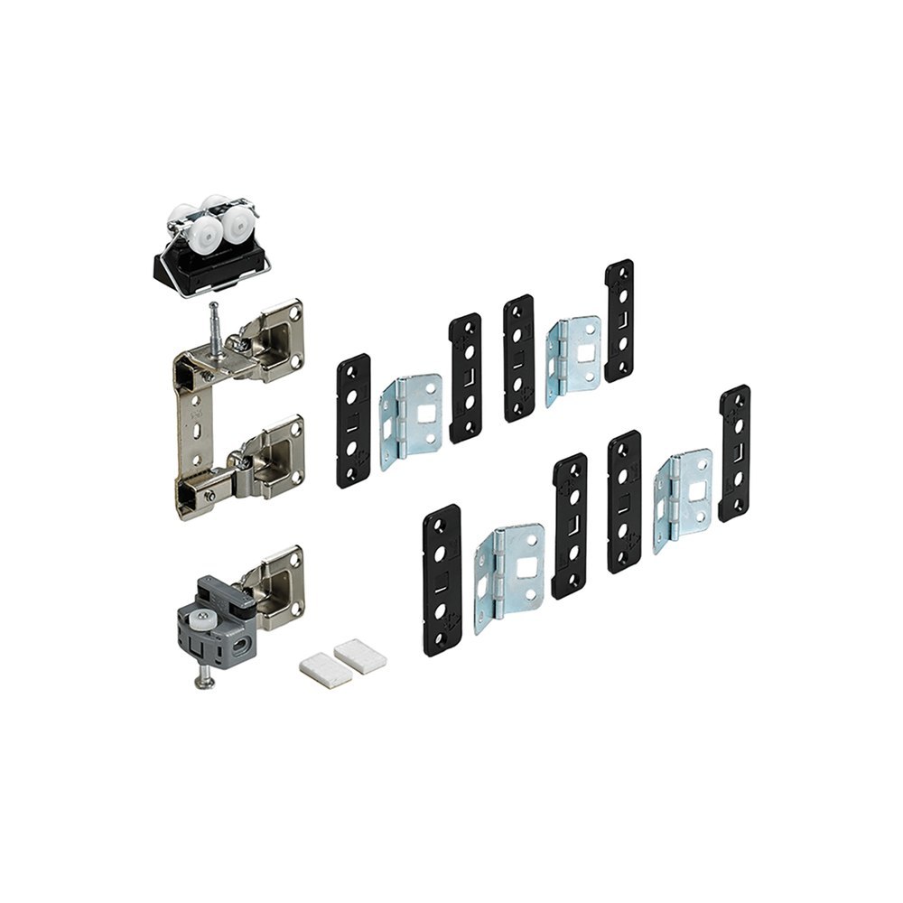 Hettich Möbel- Falttürbeschläge-Set WingLine 77, TB max. 500mm, TH max. 2400mm, Anschlagseite: L 70983