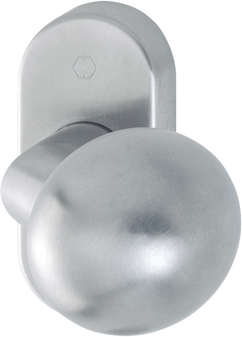HOPPE FH-Knopf auf Rosette FS-E50G/55, festdrehbar, Edelstahl 3165441